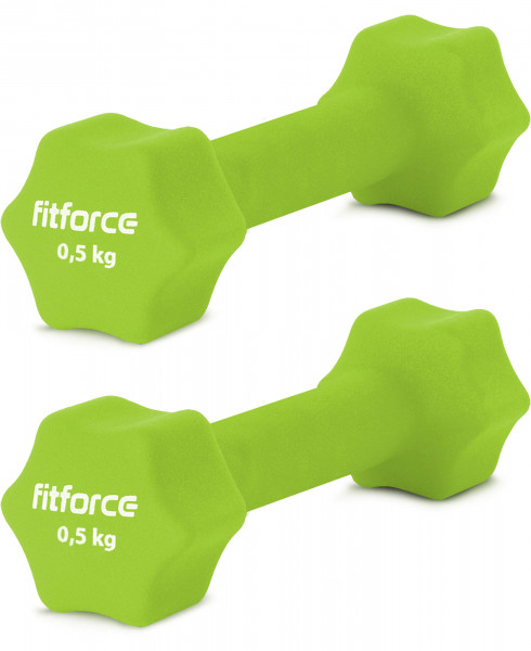 Fitforce 0,5kg Paar Neopren Fitness Hanteln Gymnastikhanteln Kurzhanteln